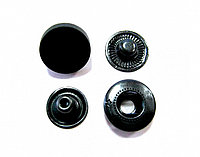 Кнопки 15 мм Альфа, черный пластик, оксид, упак. 1440 шт