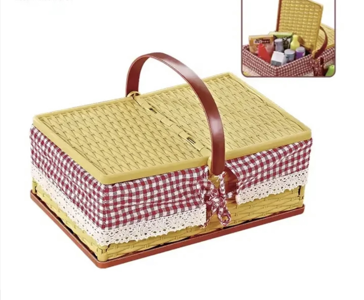Игровой набор Набор пикник мини-корзина для фруктов, игровой набор для девочек, 103 предмета арт.8949 - фото 4 - id-p226695553