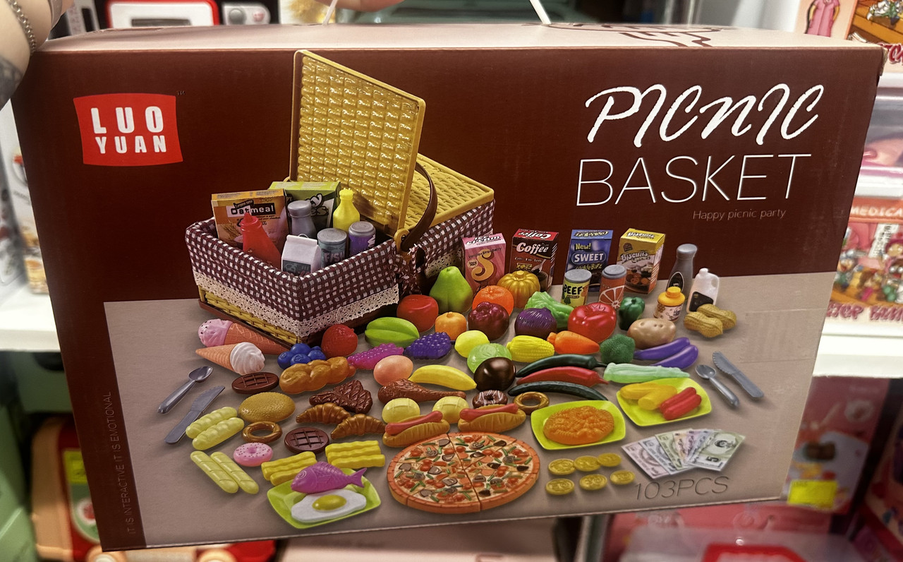 Игровой набор Набор пикник мини-корзина для фруктов, игровой набор для девочек, 103 предмета арт.8949 - фото 6 - id-p226695553