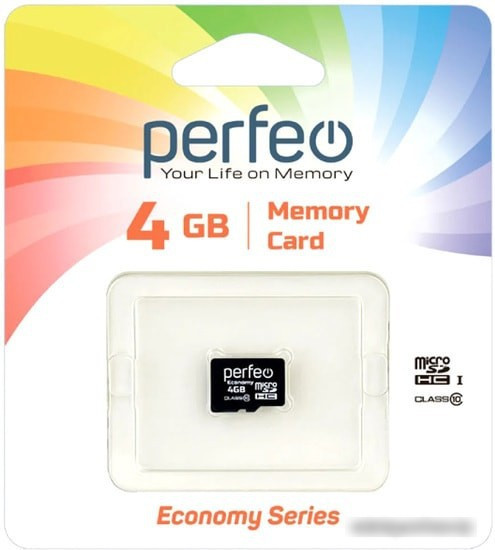 Карта памяти Perfeo microSDHC PF4GMCSH10ES 4GB - фото 1 - id-p226695505
