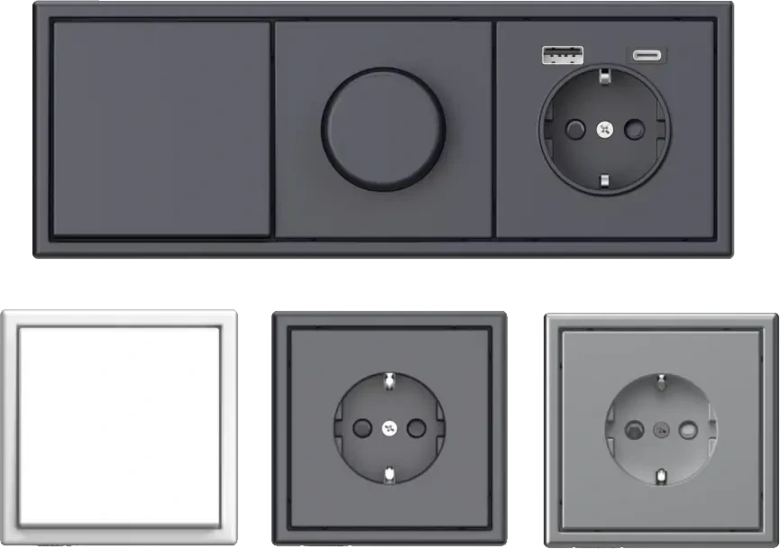 Розетка 16А с 2 USB A+C, 5В/2,4А/3,0А, 2х5В/1,5А, цвет Грифель (Schneider Electric ArtGallery) - фото 6 - id-p226695594