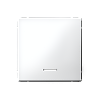 Выключатель одноклавишный с подсветкой, цвет Белый (Schneider Electric ArtGallery)