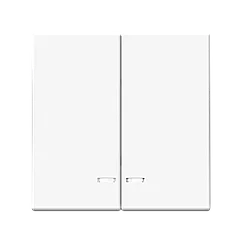 Выключатель двухклавишный с подсветкой, цвет Белый (Schneider Electric ArtGallery)