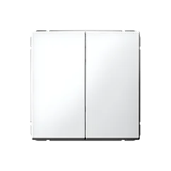 Выключатель проходной (переключатель) двухклавишный, цвет Белый (Schneider Electric ArtGallery)