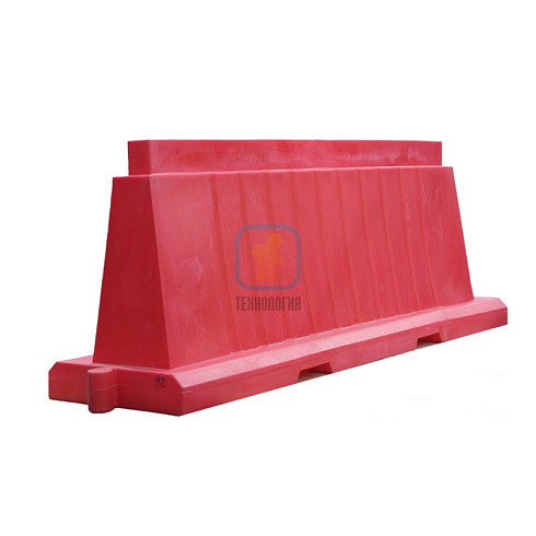 Водоналивной блок дорожный вкладывающийся (пластиковый барьер) БДВ-2,0 красный - фото 1 - id-p226696867