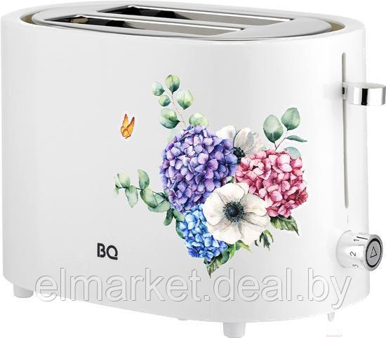 Тостер BQ T1003 белый-цветы - фото 1 - id-p226696462