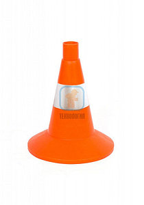 Конус дорожный сигнальный КС 1.6 (320 мм) оранжевый, 1 светоотражающая полоса
