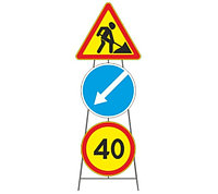 Переносная опора для трех дорожных знаков (тренога)