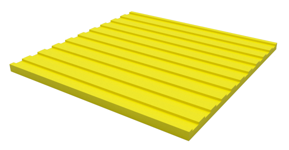 Тактильная плитка продольные рифы в линейном порядке 300х300х20 - фото 2 - id-p226654840