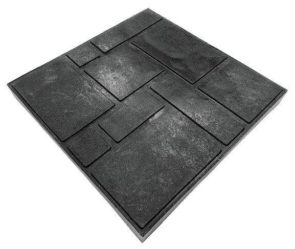Тротуарная плитка полимерпесчаная 333х333х35 мм черная - фото 3 - id-p226655012
