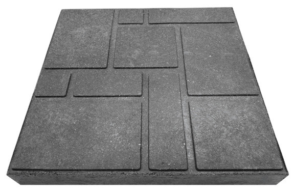Тротуарная плитка полимерпесчаная 333х333х35 мм антрацит (темно-серая) - фото 2 - id-p226655010