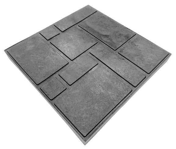 Тротуарная плитка полимерпесчаная 333х333х35 мм антрацит (темно-серая) - фото 3 - id-p226655010