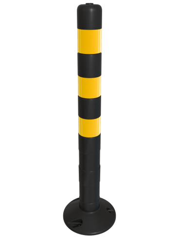 Столбик черный гибкий ССУ-750 мм ГОСТ 32843-2014 желтые светоотражатели - фото 2 - id-p226654803