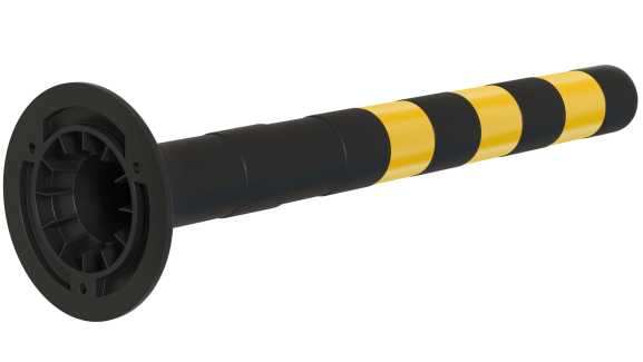 Столбик черный гибкий ССУ-750 мм ГОСТ 32843-2014 желтые светоотражатели - фото 4 - id-p226654803