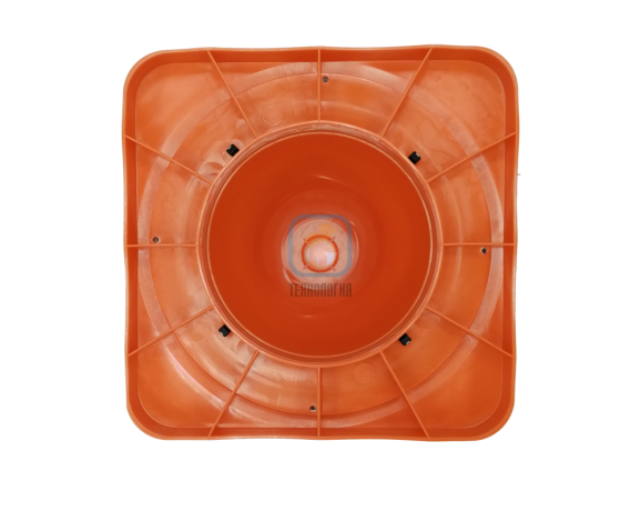 Конус сигнальный КС 2.4.0 (С утяжелителем) оранжевый, 2 белые полосы - фото 2 - id-p226696845