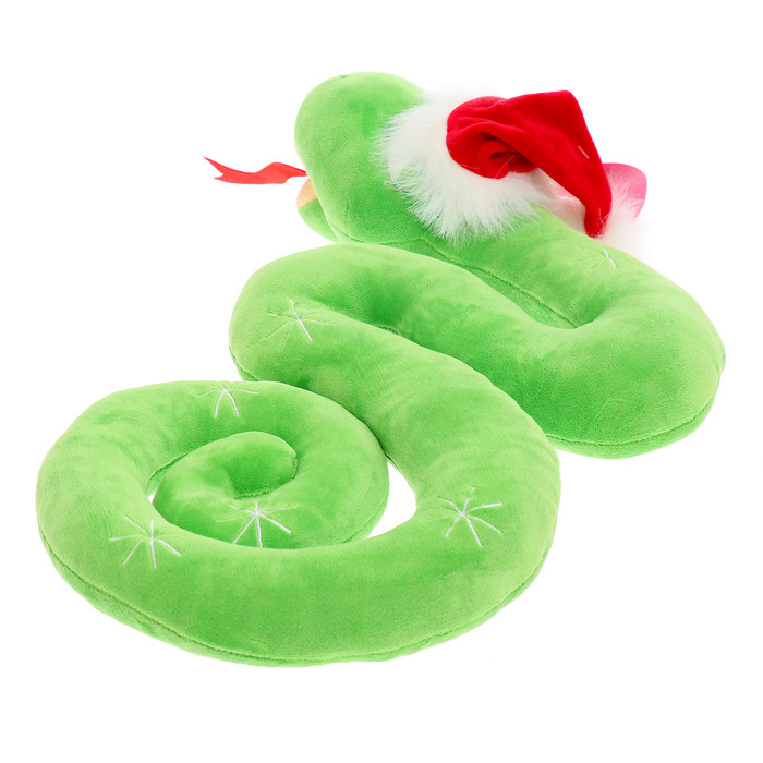 Мягкая игрушка "Змейка новогодняя", цвет зеленый, 66 см 9497 - фото 2 - id-p226697547