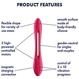 Многофункциональный вибратор для пар с гибкой основой Satisfyer Elastic Joy Red, фото 7