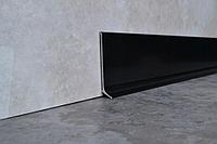 AlPro13 (Россия) Плинтус плоский алюминиевый анодированный L 80 цвет чёрный матовый 2950х80х10мм