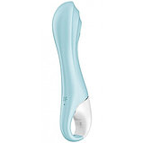 Расширяющийся смарт-вибратор с рельефной головкой Satisfyer Air Pump Vibrator 5+ голубой, фото 6