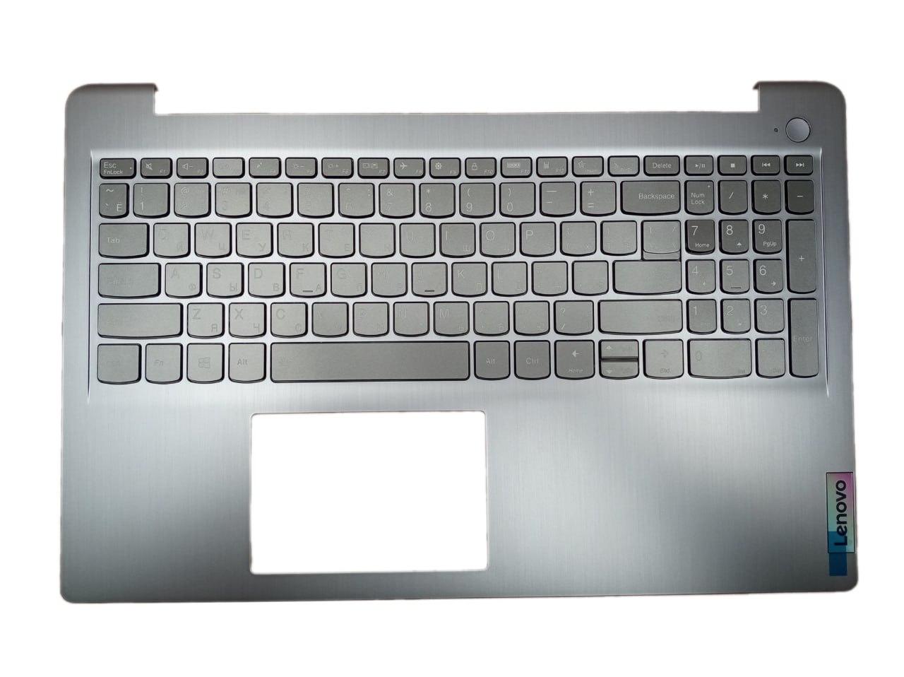 Верхняя часть корпуса (Palmrest) Lenono IdeaPad 3-15ADA6, 3-15ALC6, с подсветкой, серый