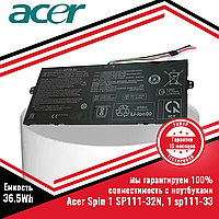 Оригинальный аккумулятор (батарея) для ноутбука Acer Spin 1 SP111-32N, 1 sp111-33 (AP16L5J) 7.5V 36.5Wh