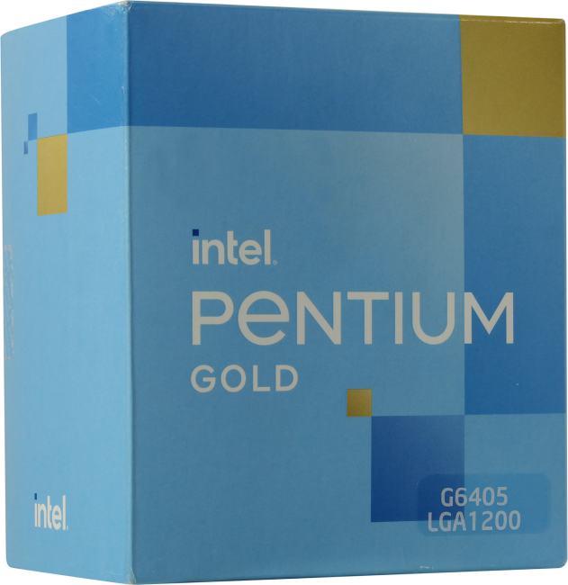 CPU Intel Pentium G6405 BOX 4.1 GHz/2core/SVGA HD Graphics/4Mb/58W/8 GT/s LGA1200 - фото 1 - id-p226698283