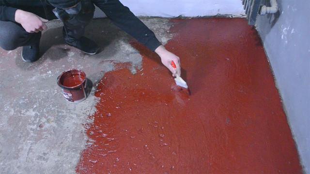 акриловая краска красно коричневого цвета для бетонных полов