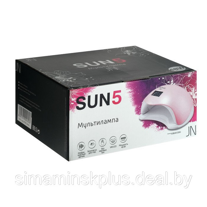 Лампа для гель-лака JessNail SUN 5, UV/LED, 48 Вт, таймер 10/30/60 сек, цвет мятный - фото 7 - id-p226699086