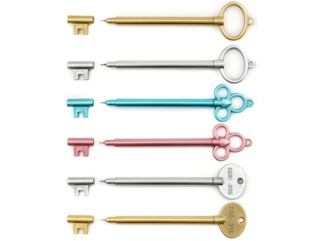 Ручка гелевая сувенирная «Ключ» корпус ассорти, стержень синий - фото 2 - id-p226698488