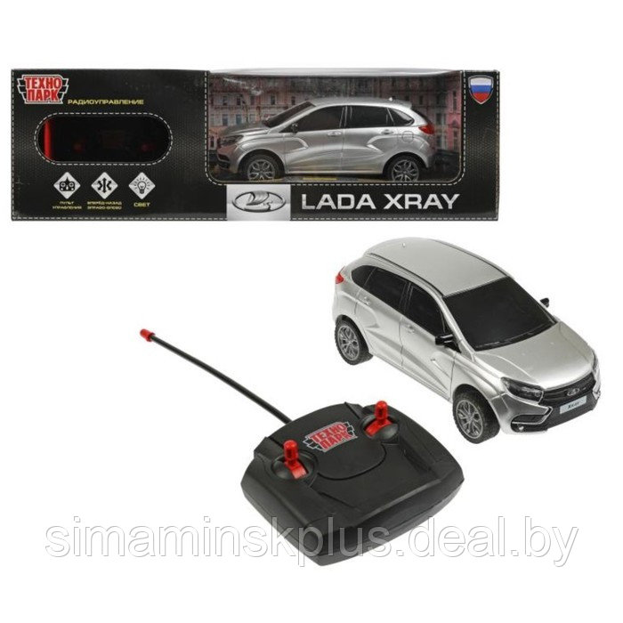 Машина р/у LADA XRAY 18 см, свет, серебрянная LADAXRAY-18L-GY - фото 1 - id-p226699582