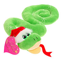 Мягкая игрушка "Змейка новогодняя", цвет зеленый, 66 см 9497