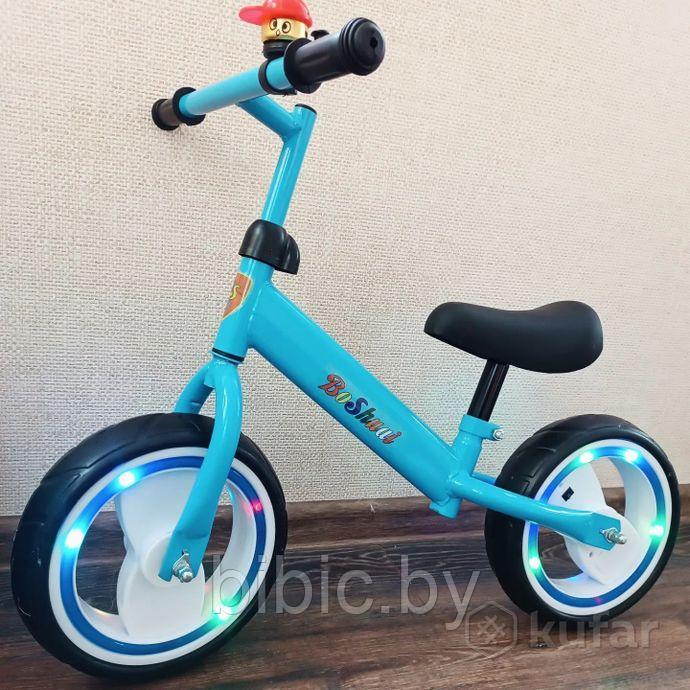 Беговел для детей от года с широкими светящимися колесами из материала ЭВА - фото 9 - id-p226700376