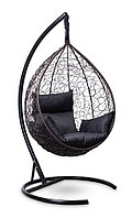 Подвесное кресло-кокон SEVILLA шоколадный кокон + черная подушка