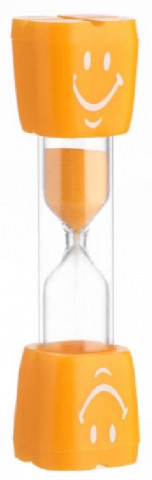 Песочные часы сувенирные Sima-Land 9*2,3 см, «Смайл», оранжевые, (таймер на 3 минуты) - фото 1 - id-p226700453