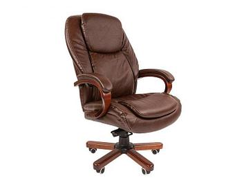 Компьютерное кресло Chairman 408 кожа+PU Brown 00-07030083