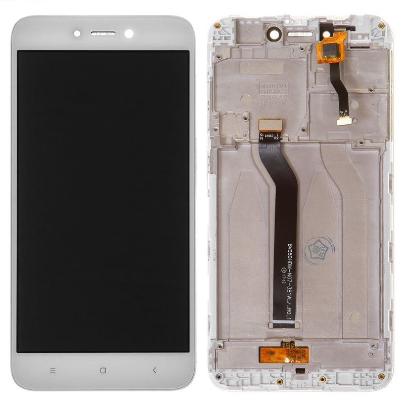 Дисплей Xiaomi Redmi 5A (MCG3B) в рамке (белый) - фото 1 - id-p226701148