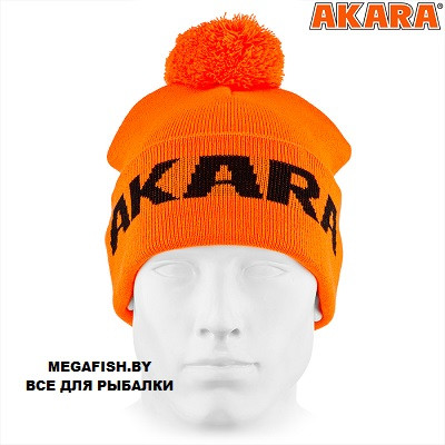 Шапка Akara Sport Winter Pompon оранжевая 4 - фото 1 - id-p226702566