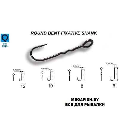 Крючок Crazy Fish Round Bent Fixative RBFS-12 - фото 1 - id-p226702601