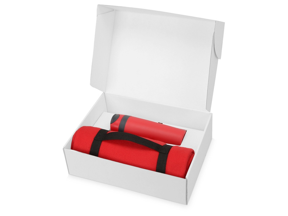 Подарочный набор Cozy с пледом и термокружкой, красный - фото 2 - id-p226702932