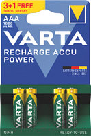 Комплект аккумуляторов Varta Rechargeable Accu 3+1 R2U AAA 1000mAh / 05703301494