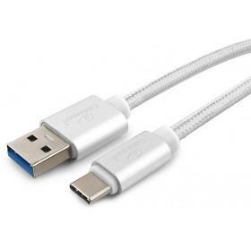 Cablexpert Кабель USB 3.0 CC-P-USBC03S-1.8M AM/Type-C, серия Platinum, длина 1.8м, серебро, блистер - фото 1 - id-p226711523