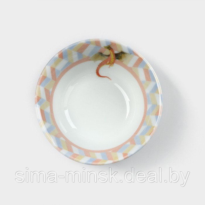 Набор фарфоровой посуды «Страна драконов», 3 предмета: кружка 200 мл, тарелка, салатник 360 мл, фарфор - фото 3 - id-p226716054