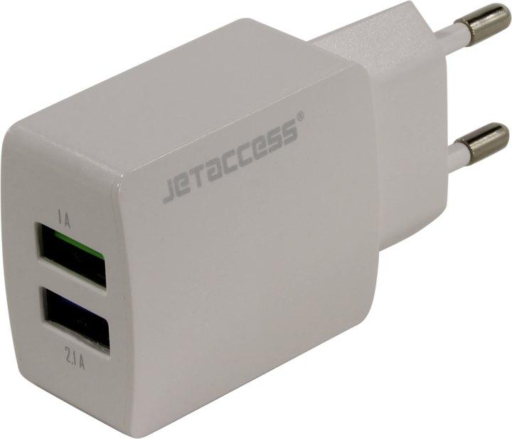 JETACCESS UC-Z25 White Зарядное устройство USB (Вх. AC100-240V Вых. DC5V 10W 2xUSB) - фото 1 - id-p226711537