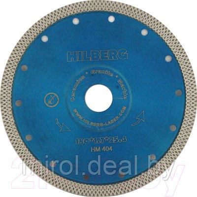 Отрезной диск алмазный Hilberg 180 ультратонкий турбо X / HM404 - фото 1 - id-p226716372