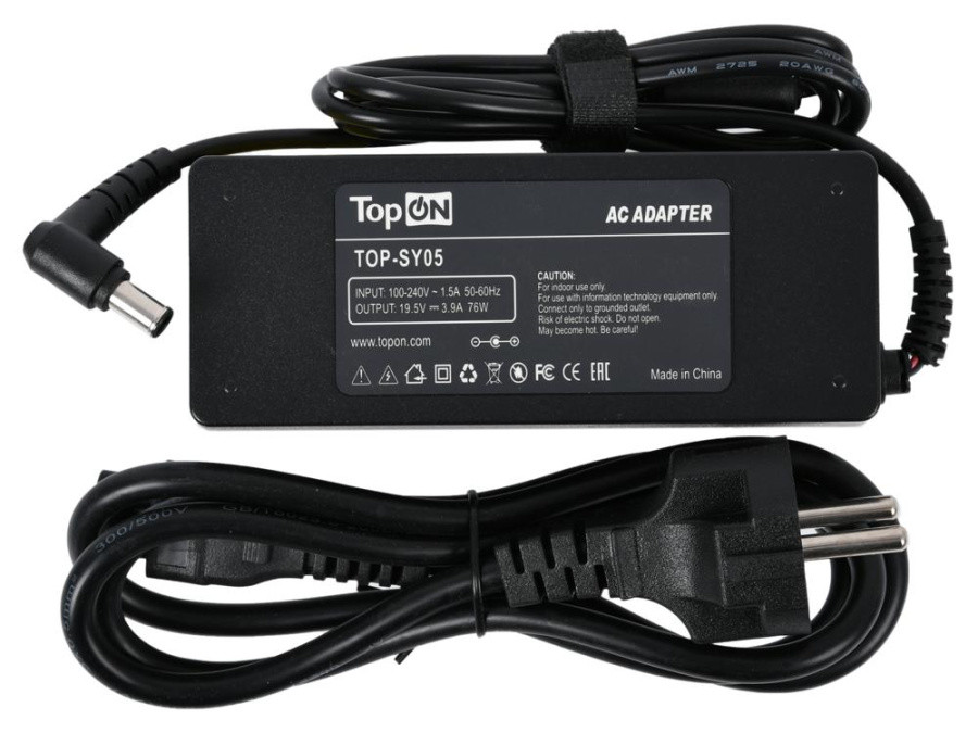 Блок питания TopON TOP-SY05 75W-19.5V 3.9A от бытовой электросети - фото 1 - id-p226715592