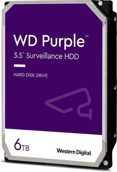 Жесткий диск Western Digital HDD SATA-III 6Tb Purple WD62PURX, IntelliPower, 128MB buffer (DV&NVR), 1 year - фото 1 - id-p226716068