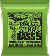 Струны для бас-гитары Ernie Ball 2836 Regular Slinky 5 String Bass 45-130