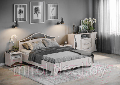 Прикроватная тумба SV-мебель Спальня Лагуна 5 - фото 2 - id-p226721869