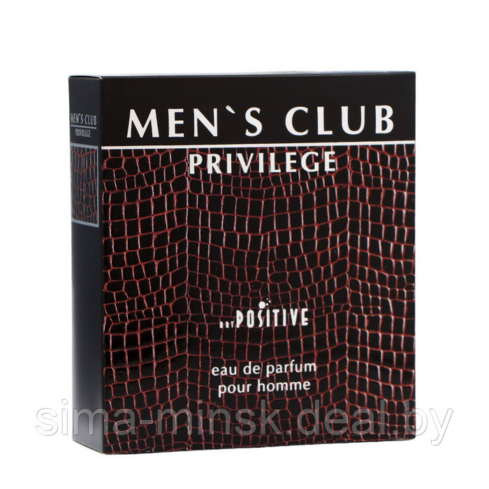 Парфюмерная вода мужская MEN S CLUB PRIVILEGE, 90 мл - фото 3 - id-p226725113