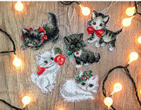 Набор для вышивания Letistitch Рождественские игрушки котята / LETI987